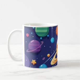 Caneca De Café Tema do espaço e do planeta