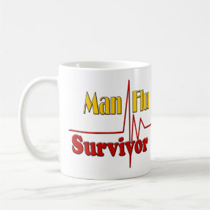 Caneca De Café Tema do sobrevivente da gripe do homem