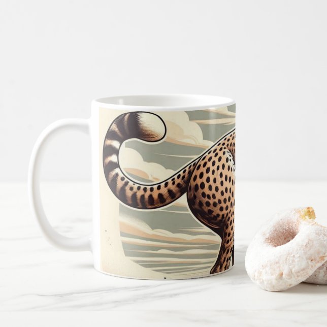 Caneca de café Tema Selvagem (Com Donut)