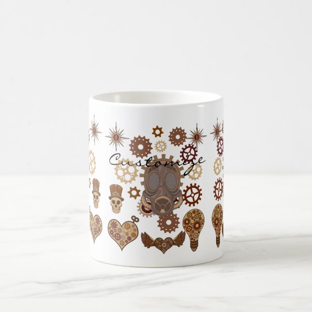 Caneca De Café Tema Steampunk Thunder_Cove (Centro)