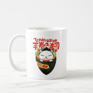 Caneca De Café Temaki Sushi Cat
