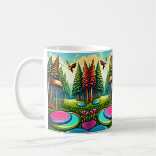 Caneca De Café Temas de Golfe e Águia de Disco