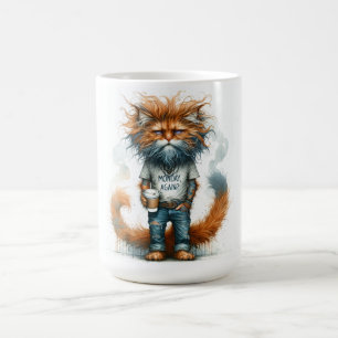 Caneca de café temática adulta com gato festeiro n