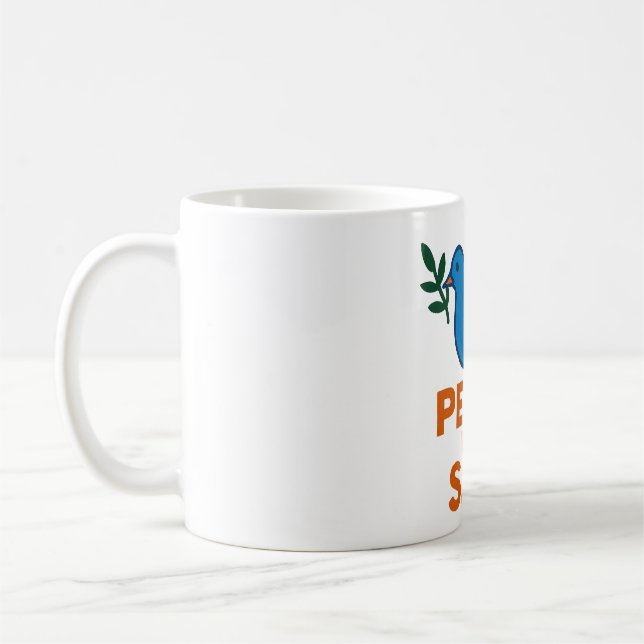 Caneca de café temática da paz, caneca para viajan (Esquerda)
