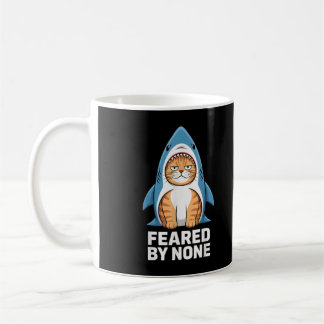 Caneca De Café Temido por Ninguém Gato Engraçado em Fantasia de T