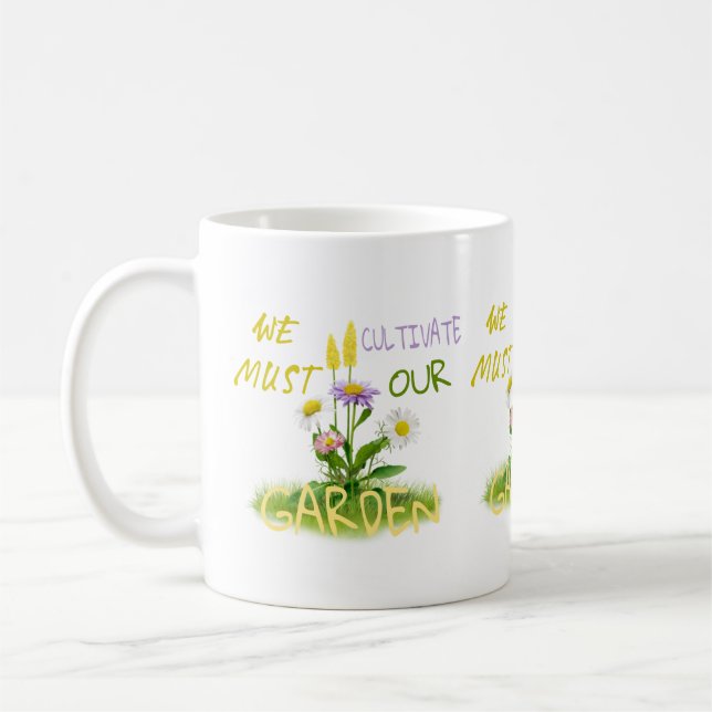 Caneca De Café Temos de cultivar o nosso jardim (Esquerda)