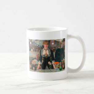 Caneca De Café Temperamental Barman Parisiense Manet Um Bar no Fo