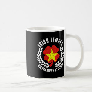 Caneca De Café Temperamento Irlandês Atitude Vietnamita Bandeira 