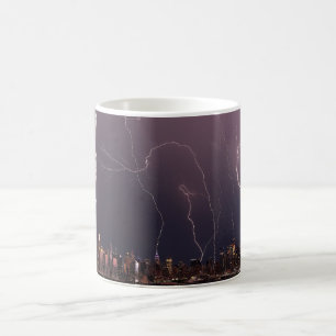 Caneca De Café Tempestade de raios sobre Manhattan, NYC