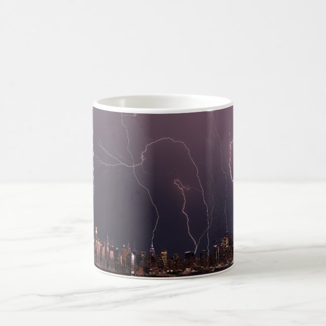 Caneca De Café Tempestade de raios sobre Manhattan, NYC (Centro)