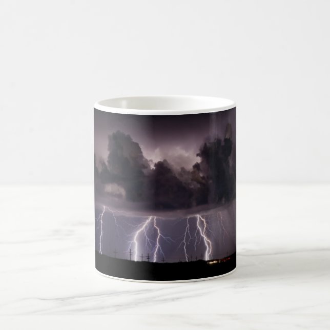 Caneca De Café Tempestade do relâmpago (Centro)