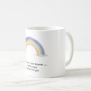 Caneca De Café Tempestades de Arco-íris em Aquarela Não Dura