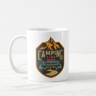Caneca De Café Tempo De Acampamento Que A Aventura Começa