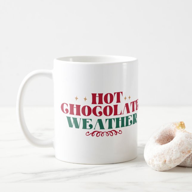 Caneca De Café Tempo de Chocolate Quente - Natal (Com Donut)