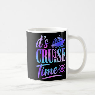 Caneca De Café Tempo de cruzeiro aquarela cruzeiro férias em famí