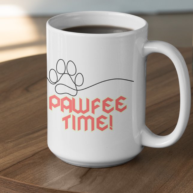 Caneca De Café Tempo de PawFee Personalizável (Criador carregado)
