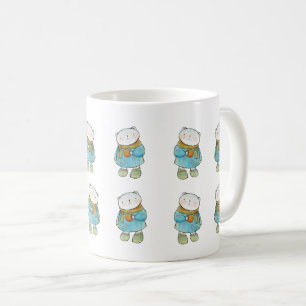 Caneca De Café Tempo do Chá com Urso Polar Justo - Vida Selvagem 