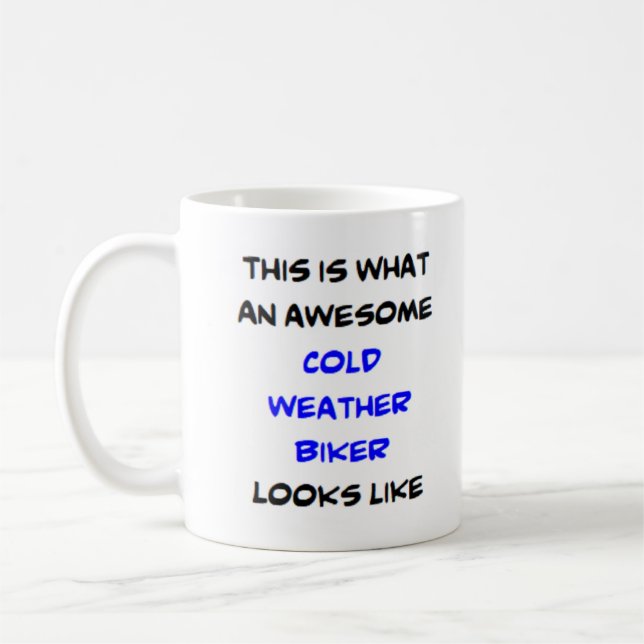 Caneca De Café tempo frio do motociclista, incrível (Esquerda)
