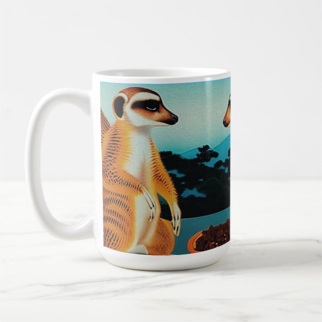 Caneca De Café Tempo Para Tacos Meerkat Style, Coffee Mug (Esquerda)