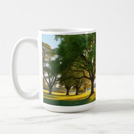 Caneca De Café Tempo Tranquilo com uma Grande Árvore