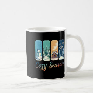 Caneca De Café Temporada Aconchegante Cabana de Natal Floco de Ne