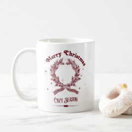 Caneca De Café Temporada Aconchegante Natal Vintage