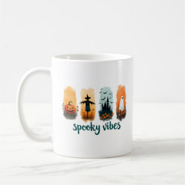Caneca De Café Temporada Assustadora, Fantasma de Halloween Vinta