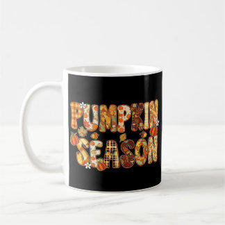Caneca De Café Temporada de abóbora padrões de vibrações de outon