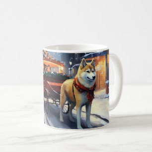 Caneca De Café Temporada Festiva de Natal de Akita