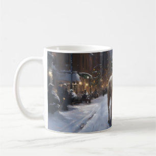Caneca De Café Temporada Festiva de Natal do American Staffordshi