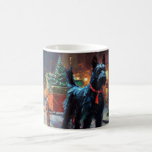 Caneca De Café Temporada Festiva de Natal do Scottish Terrier