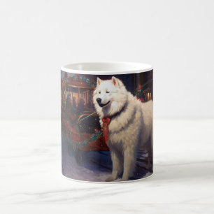 Caneca De Café Temporada Festiva de Natal Samoyed