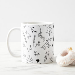 Caneca De Café Tendência Botânica Moderna Minimalista