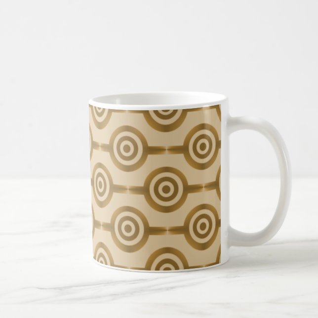 Caneca De Café Tendência Círculos Mug, Mel Ouro (Direita)