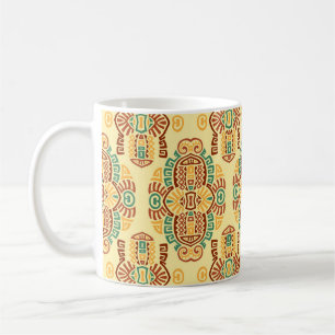 Caneca De Café Tendência da Vintagem Étnica: Azulejo Boêmia Sem C