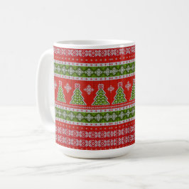 Caneca De Café Tendência dos feriados vermelhos do Natal