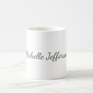 Caneca De Café Tendência Minimalista Moderno Seu Nome