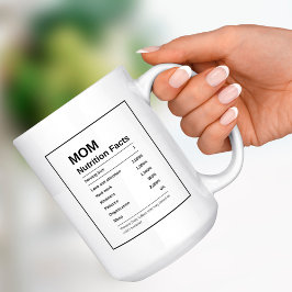 Caneca De Café Tendência Moderna Nutrição Mãe Fala Preto E Branco