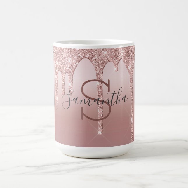 Caneca De Café Tendência rosa para pino rosado com pino brilhante (Centro)