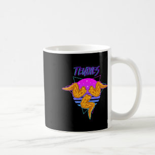 Caneca De Café Tendies Vaporwave Tenders de Frango Kanji Japonês