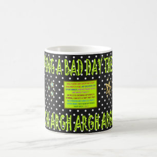 Caneca De Café Tendo um dia ruim, então Piada Design verde limã