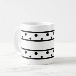 Caneca De Café Tendy Black Bolinhas
