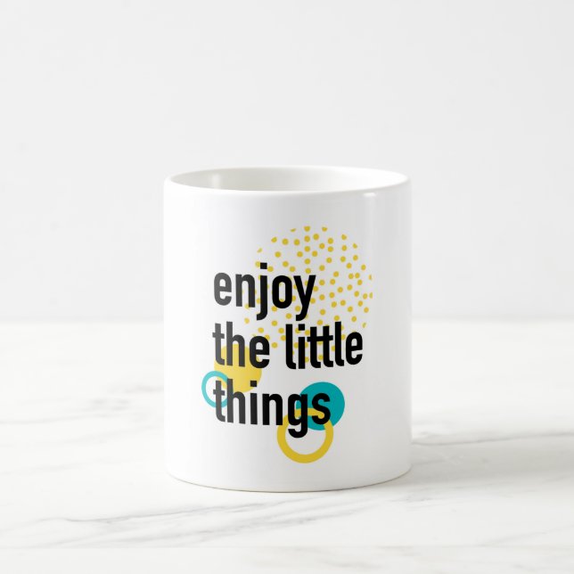 Caneca De Café Tendy, design de felicidade de Aproveitar as Coisa (Centro)