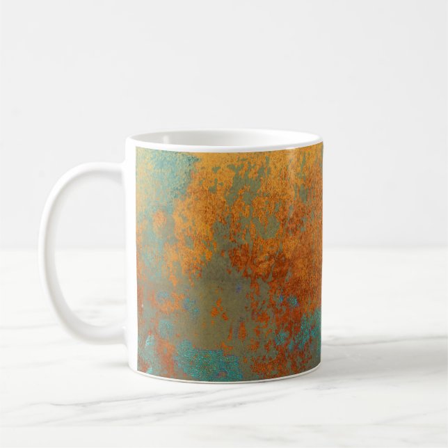 Caneca De Café Tendy Rich Copper Patina Metálico (Esquerda)