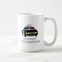 Caneca De Café Tenente de Polícia Personalizado Coffee Mug