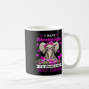 Caneca De Café Tenha Diversão Elefante Conscientização Fibromialg