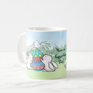 Caneca De Café Tenha um belo coelhinho do dia