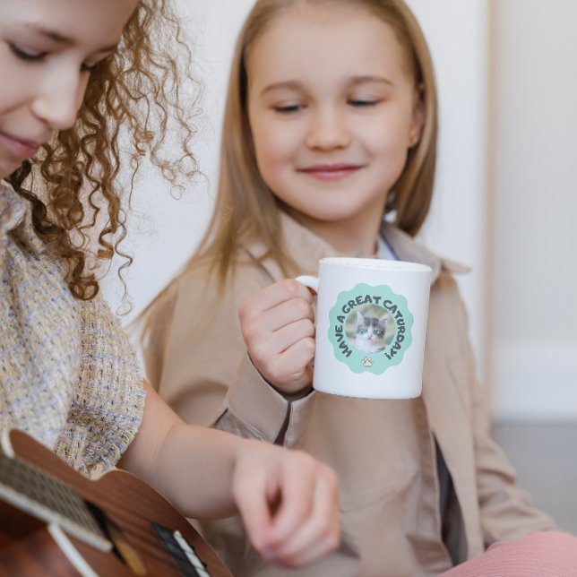 Caneca De Café Tenha um excelente no sábado! Foto personalizada d (Criador carregado)