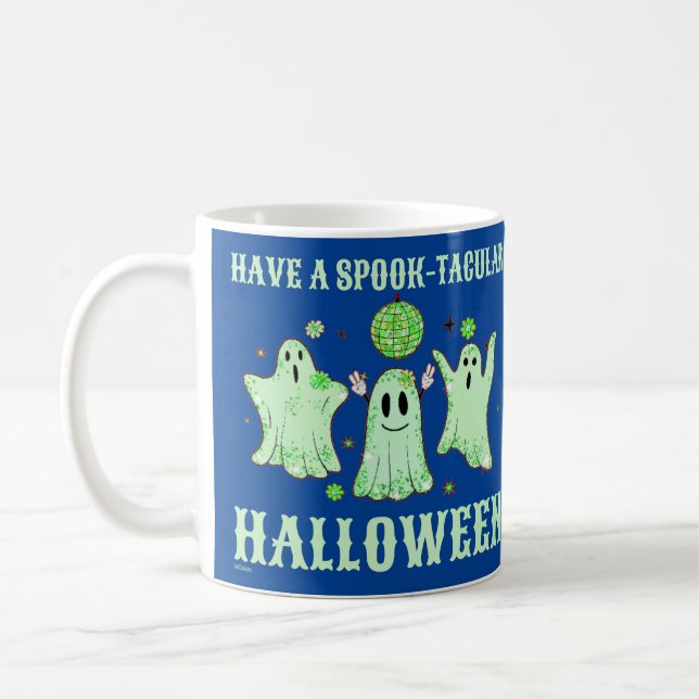 Caneca De Café TENHA UM fantasma engraçado SPOOK TACULAR HALLOWEE (Esquerda)