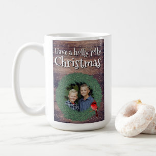 Caneca De Café Tenha um Natal alegre do azevinho -